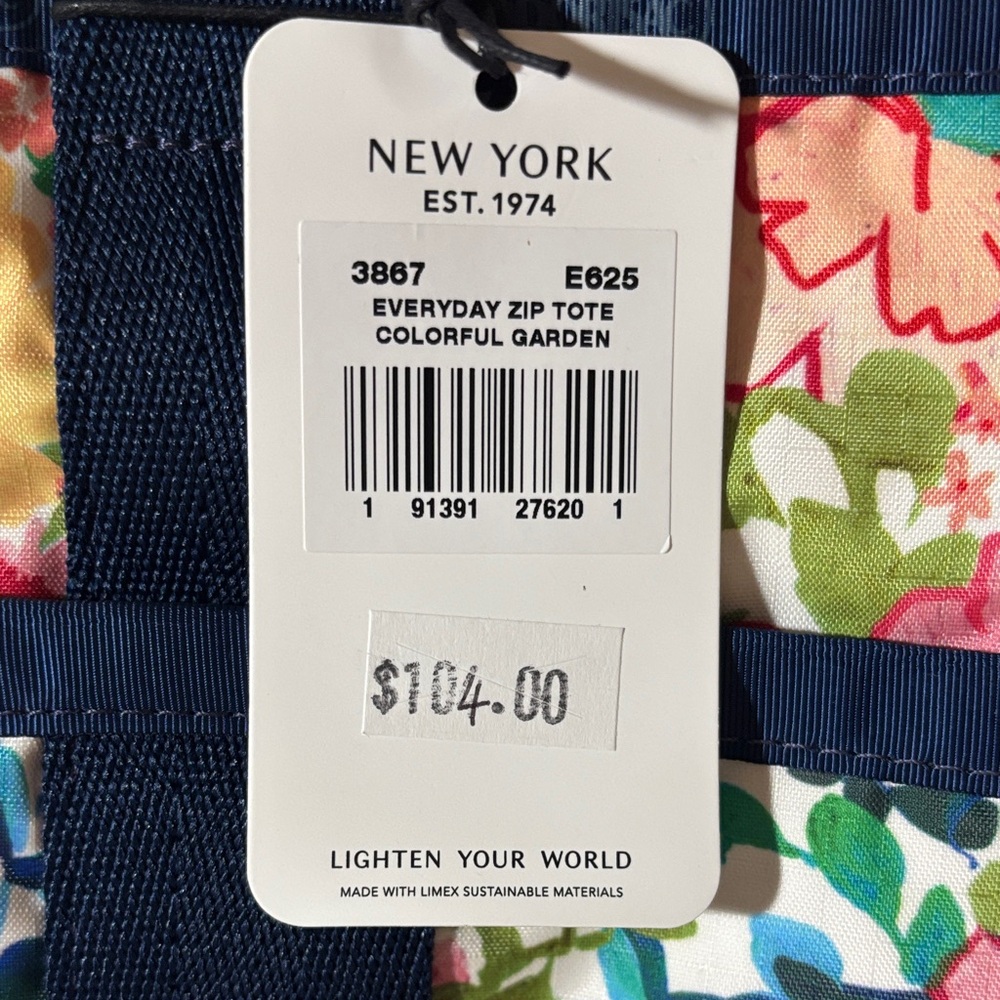 LeSportsac Navy and Floral Tote Bag - Picture 2 of 16